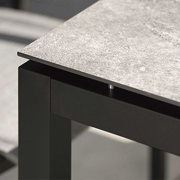 Aluminium Tischgestell schwarz matt